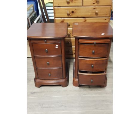 PAIR OF WILLIS AND GAMBIER ANTOINETTE 3 DRAWER BEDSIDE CHESTS WITH SLIDE OUT SHELF