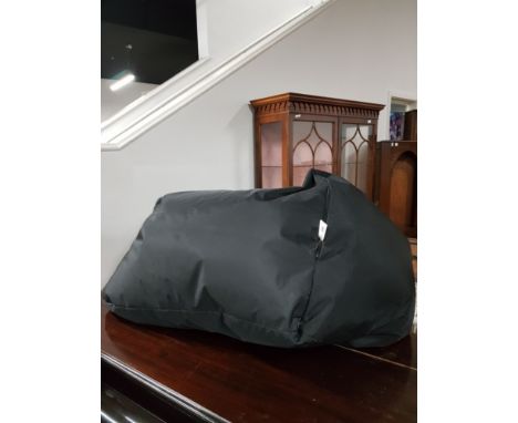 A LARGE BEAN BAG POUFFE