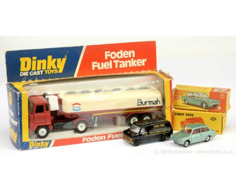 Dinky group to include 138 Hillman Imp Saloon - metallic light green, red interior, spun hubs - Good Plus in a Poor yellow an