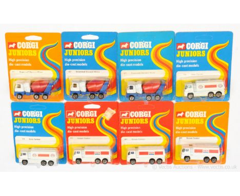 Corgi Juniors a group to include 3 x 47 Scammell Cement Mixer - white, blue, red barrel (3 different variations); 97 Tanker "