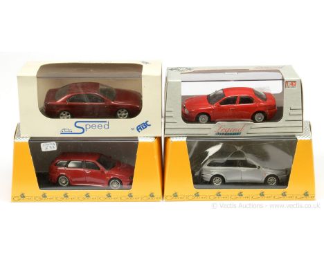 A group of (1/43rd scale) Alfa Romeo models to include ABC - metallic maroon; Legend Series 156 - red; Giocher 156 Estate - s