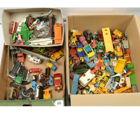 Large unboxed group to include Matchbox Super Kings; Superfast; Corgi late 1970's/1980's, plus others, also includes some tin