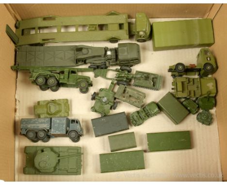 Dinky Military Unboxed Group to include; AEC Articulated Truck &amp; Trailer; "RAF" Pressure Refueller; Centurion Tank; Drago