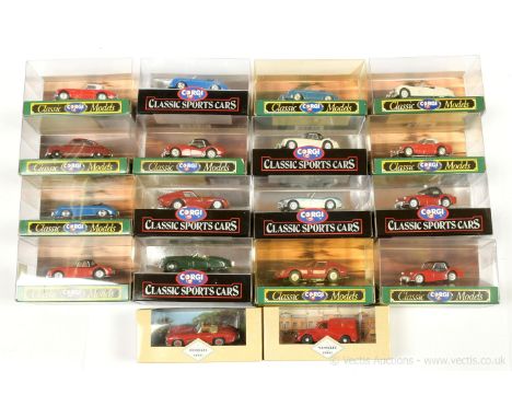 Corgi Classics a group of mainly Sports Cars to include D739 Ferrari 250 GTO; D733 Austin Healey 3000; 96040 Jaguar XK120 Ope
