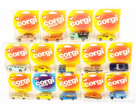 Corgi Juniors group to include 89 Citroen 2CV; 52 Mercedes "Taxi"; 76 Matra Rancho; 72 Jaguar XJS; 30 Cement Truck plus other