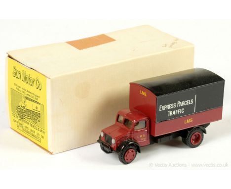 Sun Motor Co (1/50th scale) White Metal Bedford OY "LMS" Parcels Van - finished in maroon, black - Mint in a Good Plus plain 