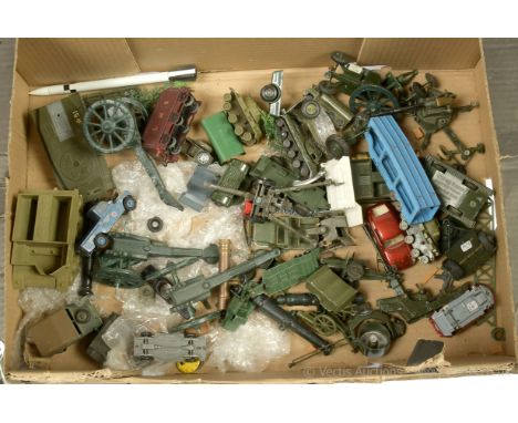 Military Large Unboxed Group to include; Britains Ammunition Trailer &amp; Field Guns; Lone Star Bren Carrier; Solido Tank, p