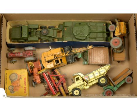 Dinky group to include Field Marshall Tractor; Military Mighty Antar with Centurion Tank load; Euclid Dumper; 2 x Motorcart p