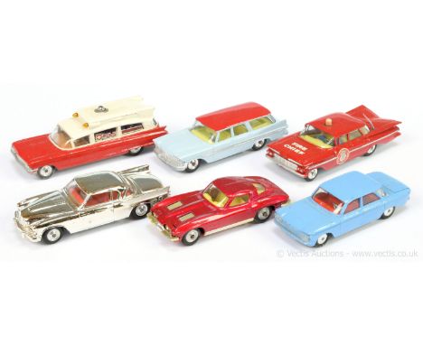 Corgi unboxed group to include 210s Studebaker Golden Hawk - light gold plated finish, white flashes, red interior, spun hubs