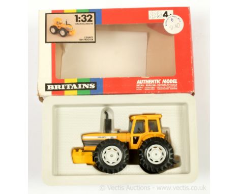 Britains 9521 County 1884 Tractor - yellow, black, white - Near Mint in a Good rainbow window box (does have price label on f