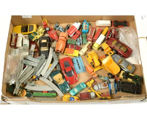 Unboxed Group to include; Matchbox; King Size; Dozer; ERF Cement Mixer; Regular Wheel 47b Commer Ice Cream Canteen; Corgi Roc