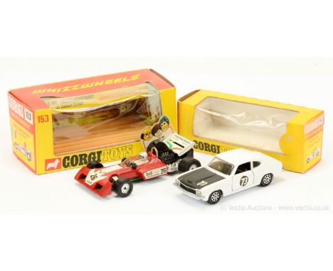 Corgi Whizzwheels - a pair (1) 153 TS98 Team Surtees Racing Car - red, green, black, white, race number 25 - Excellent Plus (