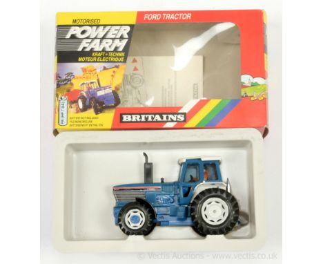 Britains Powerfarm 9321 Ford 8830 Tractor - blue, off-white - Near Mint a beautiful example in a generally Good Plus to Excel