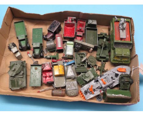 A childhood collection of Dinky Toys, early post-war, playworn