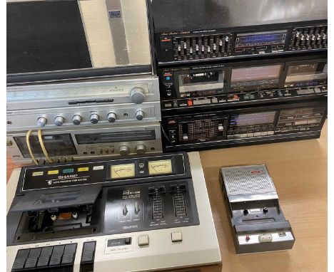 HIFI &amp; AUDIO EQUIPMENT - separates to include Sharp stereo tuner, Sharp stereo tape deck, Fisher graphic equalizer, casse