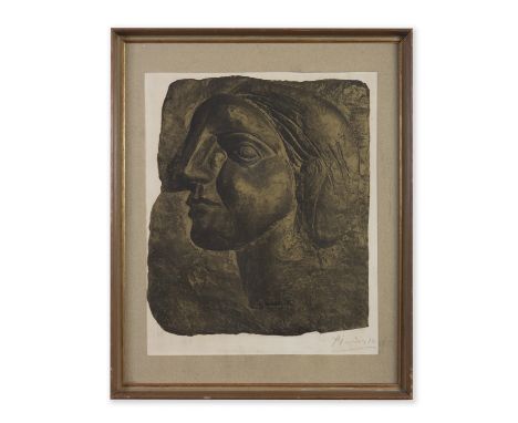 PABLO PICASSO (1881-1973)Head of a woman (Marie Therese)Lithograph &amp; collotype on paper 55 x 47cmSigned &amp; numbered 94