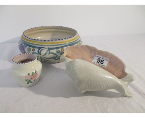 3 pieces of Poole pottery