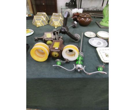 Collection of vintage light fittings