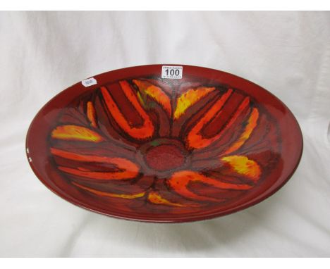 Large Poole 'Delphis' fruit bowl