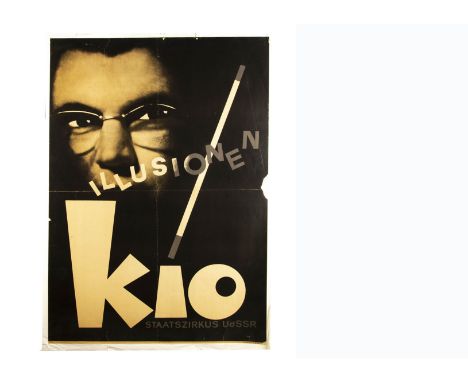 Kio Russian Magic Poster c' late 1950's Showing the famous Russian illusionist with an intriguing poster design &amp; referen