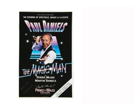 Sixteen Paul Daniels Magic Show Posters 1980's-90's Including two Paul Daniels autographed "The Magic Man" at the Prince of W