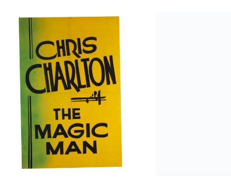Chris Charlton Magic Poster Artwork c' 1930's-40's Hand-painted poster for the magician Chris Charlton, this either a bespoke