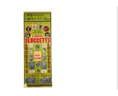Sloggets Australian Magic Show Poster c' 1930's For Waitchie, Victoria, Australia. Charles Slogget (1889-1962) toured his sho