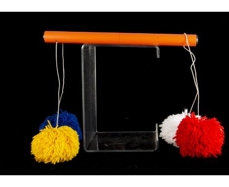 Trick, Chinese Sticks with coloured pom poms made by Ali Bongo