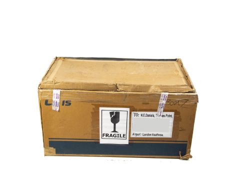 Illusion, Cardboard trunk used for small props on tour and where the destination was reached  by aircraft 