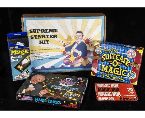 Tricks, 5 box sets of tricks including Paul Daniels Magic Tricks from Hanky Panky, Supreme Starter Kit, Helix Magic Pencil Bo