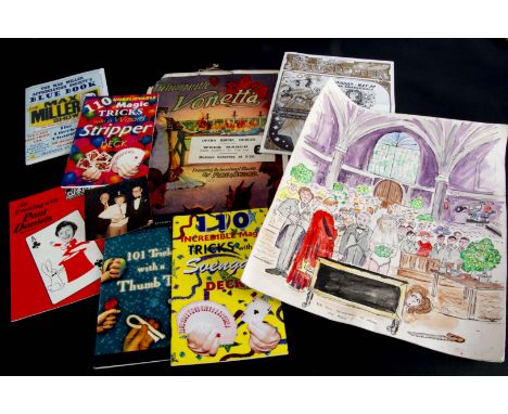 Catalogues, booklets, magic magazines, memorabilia, 20 plus including Thumb Tip Thinking, The Jardine Ring on Stick effect, 