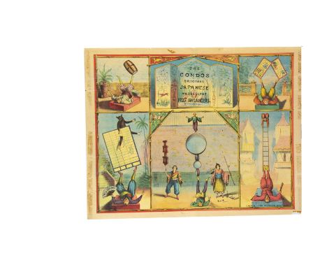 Condos Japanese Magic Poster c' 1890's-1900's Entitled "The Condos Original Japanese Marvellous Feet Balancers" &amp; showing