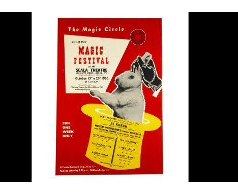 Magic Circle Festival Poster 1956 At the Scala Theatre, London Oct 1956, the poster showing one of the best loved images from