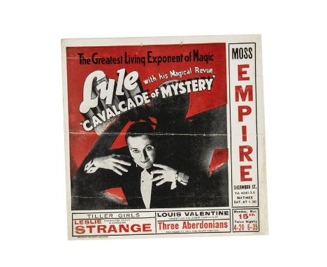Six Magic Posters c' 1950's Variety bills including Lyle "Cavalcade Of Mystery" at the Moss Empire, Grand Gala Of Magic at th