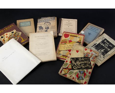 Small books various, 10 items including Card Tricks without Apparatus by Professor Hoffman publisher Frederick Warne with Pau