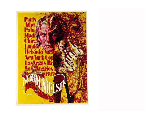 Two Norm Nielsen Magic Posters 1971 The posters provide three images of the American magician set against a colourful backgro