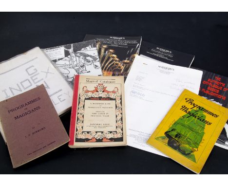 Catalogues and Programmes of Magician's, including correspondence between Paul Daniels and Sotheby's re the Boris Kocho sale 