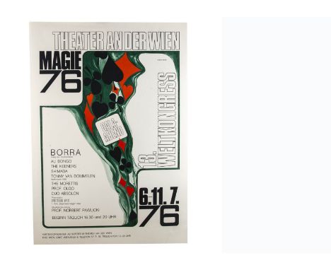 Four Austrian Magic Posters 1976-85 For magic festivals held in Vienna: 1976 with Ali Bongo, Shimada etc, 1978 with Joro, Har
