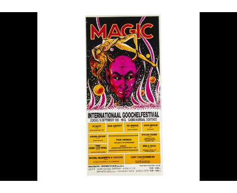 Paul Daniels Magic Poster 1985 For the International Goochelfestival of Magic Sept 1985 in Ostend, Belgium, the festival head