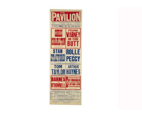 Chris Charlton Magic Poster 1930 At the Pavilion, Liverpool, July 1930 for a Variety bill headed by the magician Chris Charlt