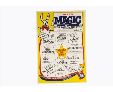 Two Jeffery Atkins Magic Posters c' early 1980's Both for "There's Magic" at the Wellington Theatre, Great Yarmouth with Atki