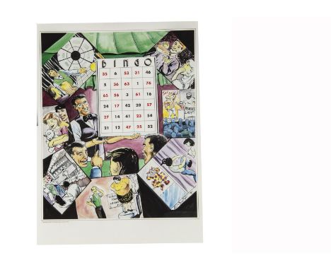 Three Bingo Bombshell Magic Posters 1990 Three "Bingo Bombshell" magic trick posters, one a limited edition matt poster #25/2