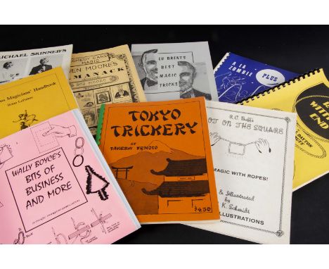 Bound Booklets and Lecture Notes 10 copies including Comedy Card Magic  by Bob Moore, Circus Magicians Handbook by Brian la P