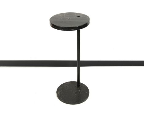 Illusion, One black circular magic table for vanishing a silk used by Debbie McGee on tour  