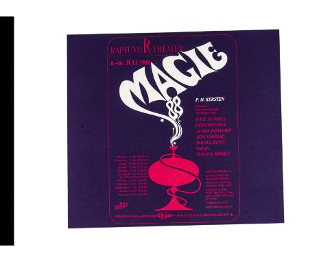 Five Austrian Magic Posters 1977-88 For Vienna Magic Festivals with international performers: two 1988 with Paul Daniels, Jef