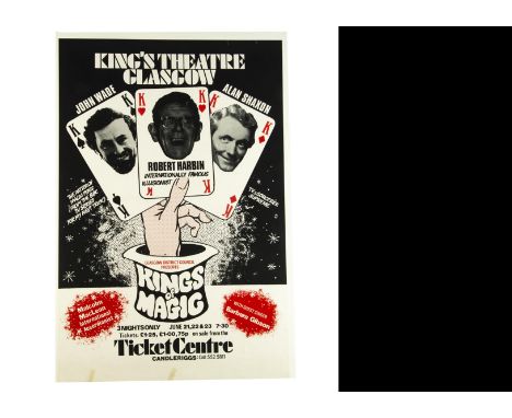 Scottish Magic Poster c' 1975-77 At the King's Theatre Glasgow with stars from the BBC TV magic show "For My Next Trick" (197
