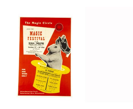 Magic Circle Festival Poster 1956 At the Scala Theatre, London Oct 1956, the poster showing one of the best loved images from