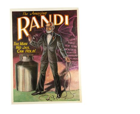 The Amazing Randi Magic Poster 1976 The poster designed with a deliberate retro feel &amp; showing The Amazing Randi (Canadia
