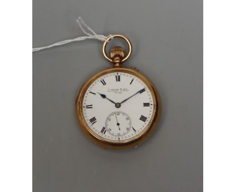 18ct gold pocket watch - S Smith and Sons London 91-441 