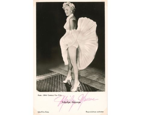 Sam Shaw (1912-1999), Portrait Fotographie von Marilyn Monroe mit eigenhaendiger Signatur der Kuenstlerin, beruehmtes Photo j